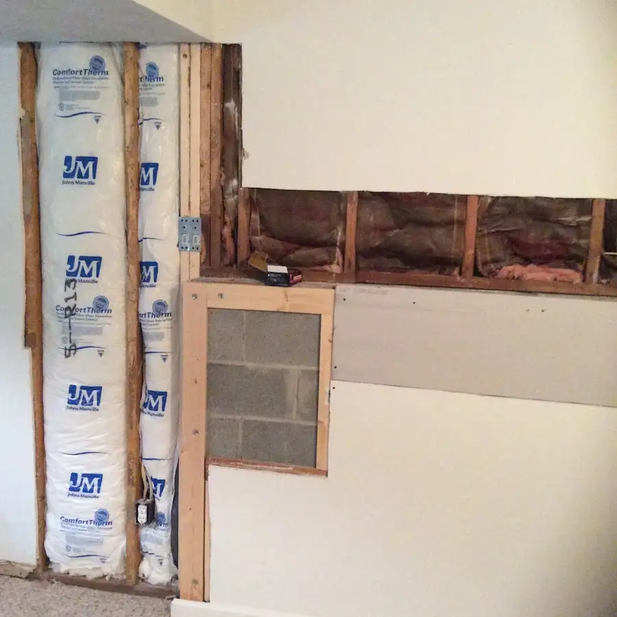Wall insulation replacement during Contents Cleaning & Restoration in Plum